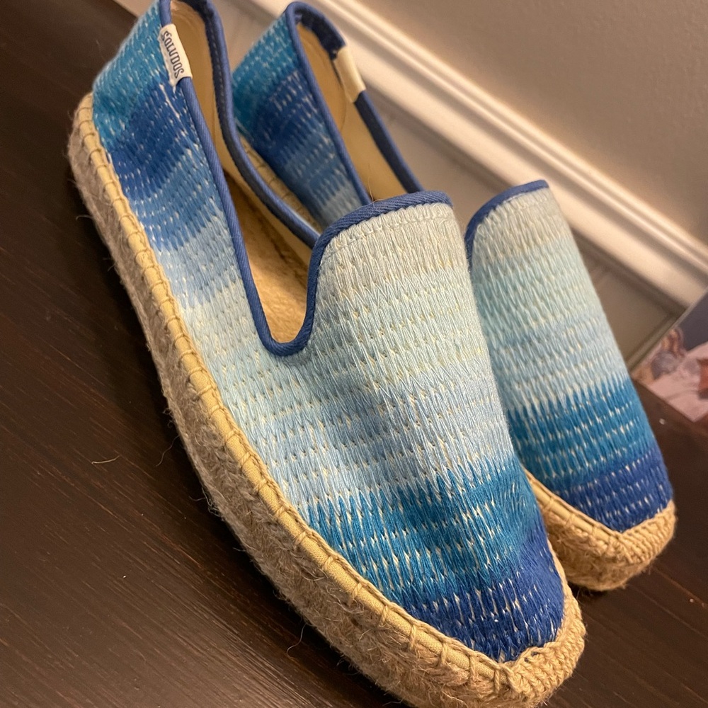 Soludos Blue Ombré Stripe Espadrilles